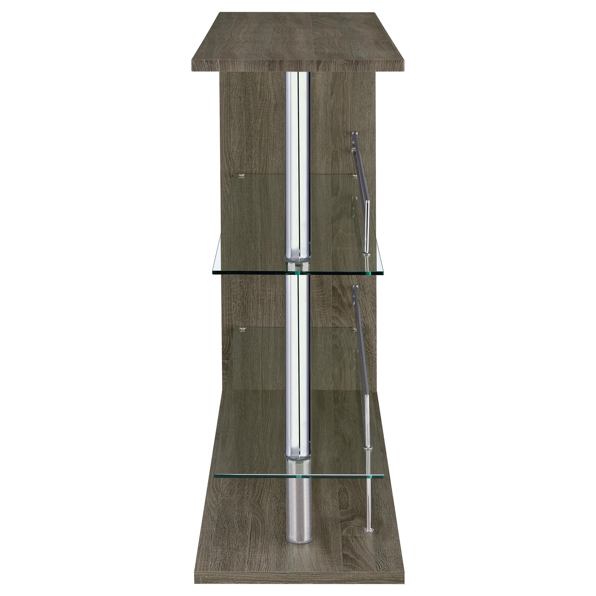 Coaster Furniture Prescott 100156 Rectangular Home Bar Table - Weathered Grey IMAGE 2
