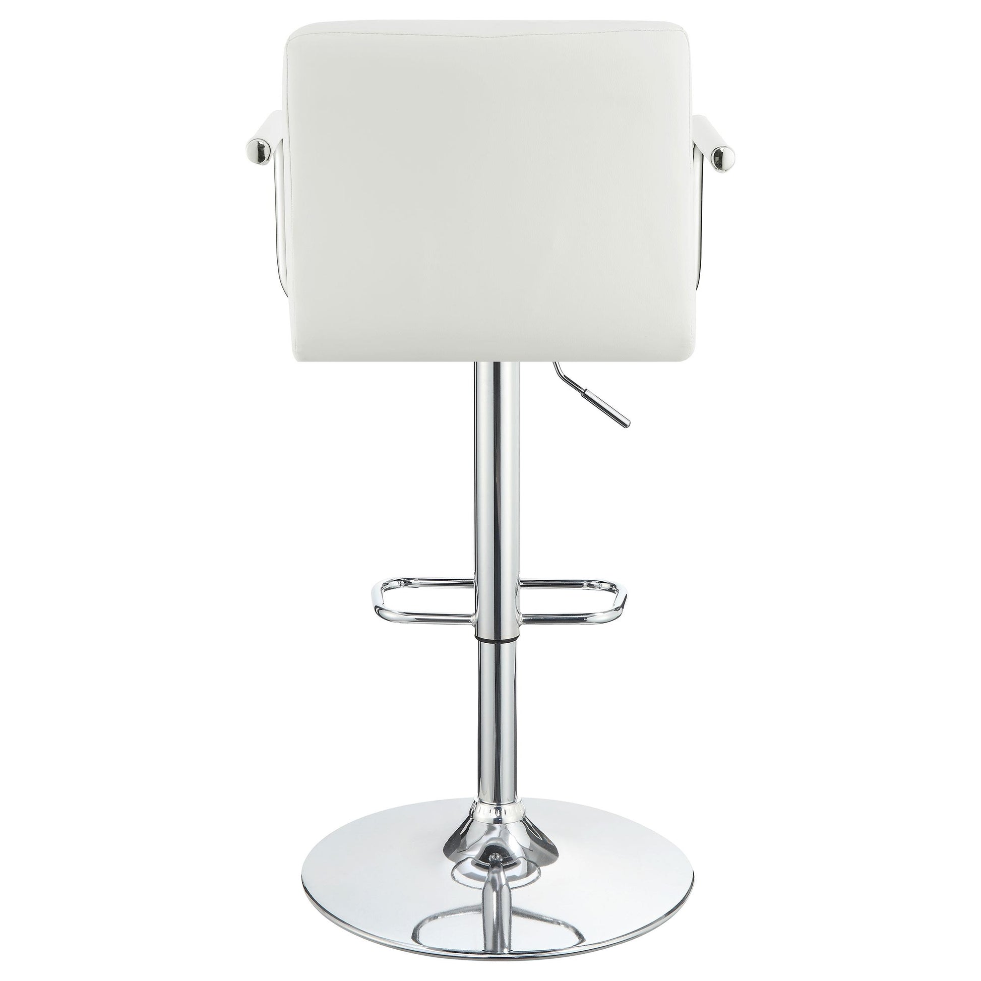 Coaster Furniture Palomar 121097 Adjustable Height Bar Stool - White and Chrome IMAGE 5