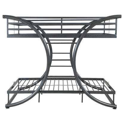Coaster Furniture Stephan 460078 Metal Full Over Full Bunk Bed - Gunmetal IMAGE 4