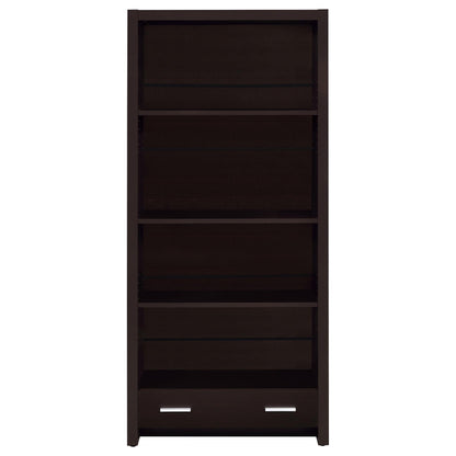 Coaster Furniture Skylar 800905 71-inch 5-shelf Bookcase with Drawer - Cappuccino IMAGE 3