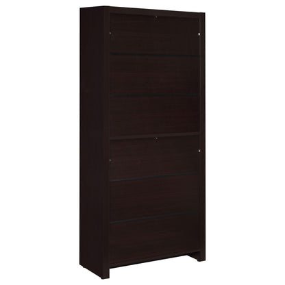 Coaster Furniture Skylar 800905 71-inch 5-shelf Bookcase with Drawer - Cappuccino IMAGE 6