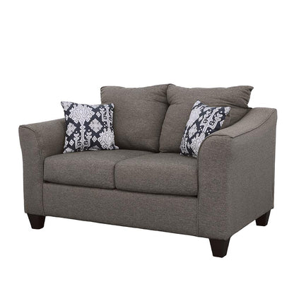 Coaster Furniture Salizar 506022 Upholstered Flared Arm Loveseat - Charcoal Grey IMAGE 3
