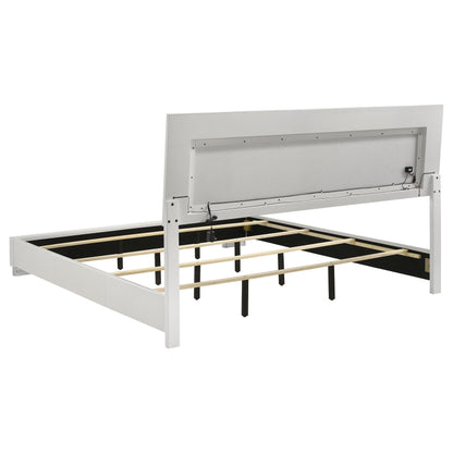 Coaster Furniture Felicity 203500KE Wood Eastern King LED Panel Bed - White High Gloss IMAGE 4