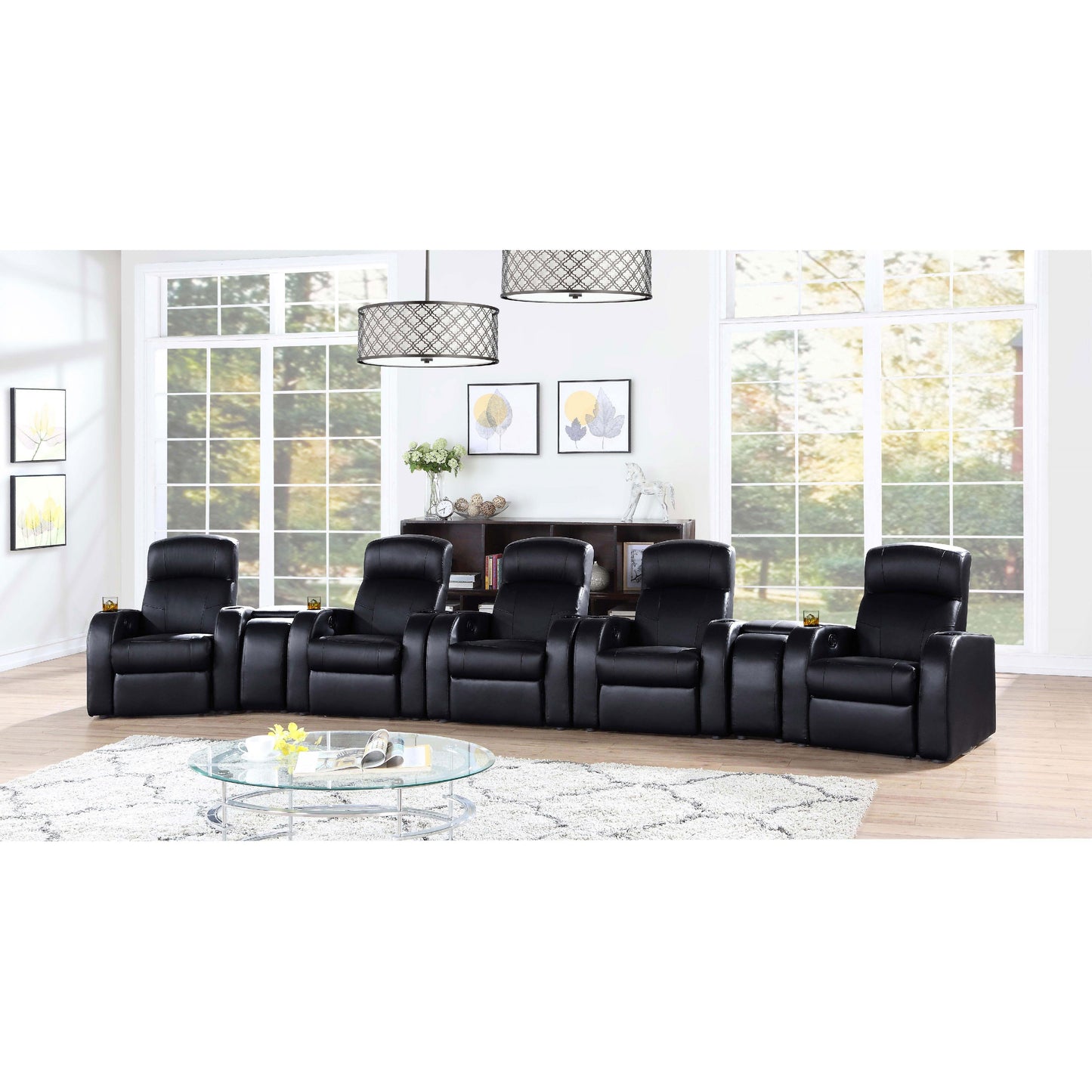  Coaster Furniture Cyrus 600001 Upholstered Track Arm Recliner - Black IMAGE 14