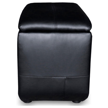 Coaster Furniture Cyrus 600002 Upholstered Home Theater Storage Wedge Console - Black IMAGE 3