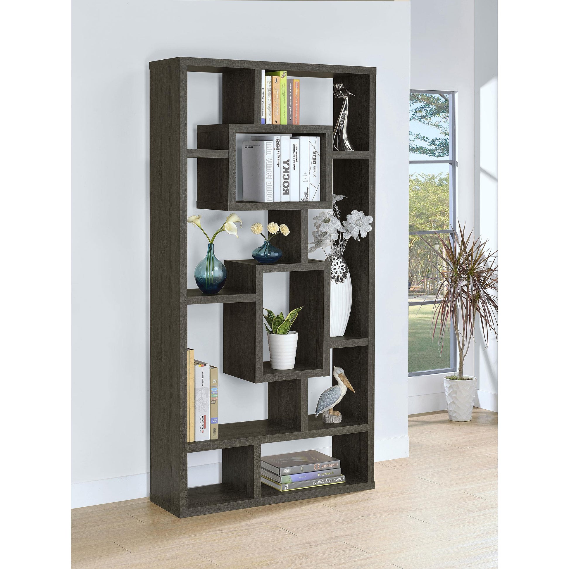 Coaster Furniture Corey 800512 71-inch 8-shelf Bookshelf - Weathered Grey IMAGE 9