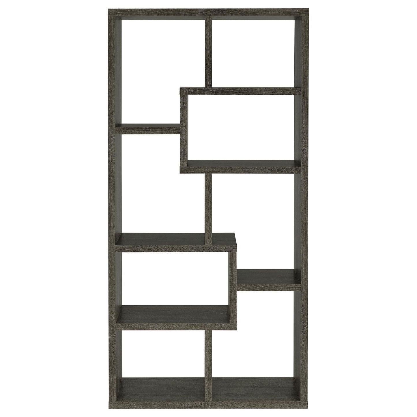 Coaster Furniture Theo 800510 71-inch 7-shelf Bookshelf - Weathered Grey IMAGE 2