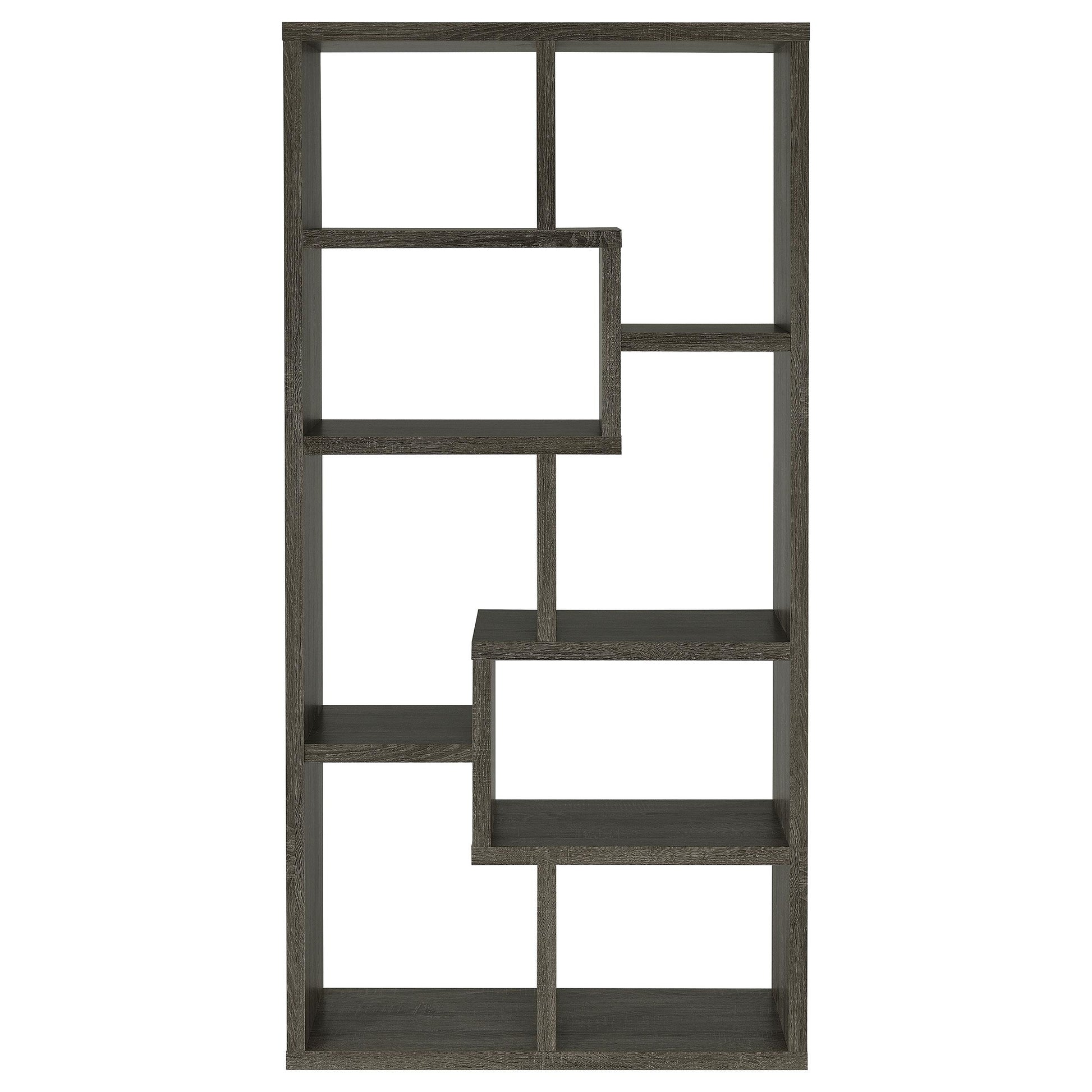 Coaster Furniture Theo 800510 71-inch 7-shelf Bookshelf - Weathered Grey IMAGE 6