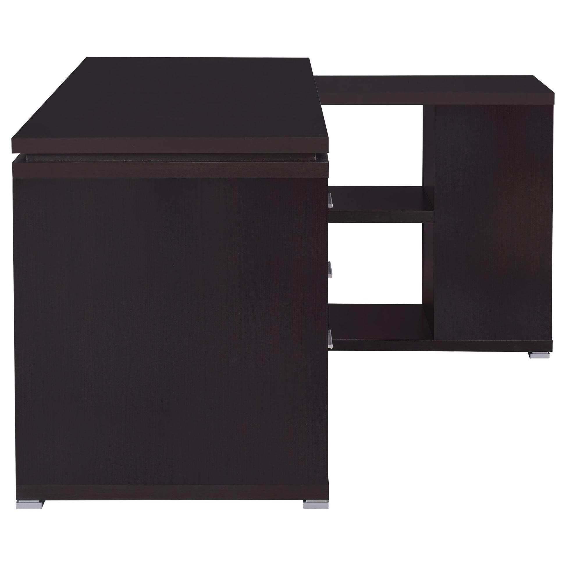 Coaster Furniture Yvette 800517 60-inch 3-Drawer L-Shape Computer Desk - Cappuccino IMAGE 8