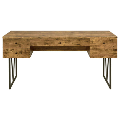 Coaster Furniture Analiese 800999 63-inch 4-Drawer Writing Desk - Rustic Nutmeg IMAGE 3