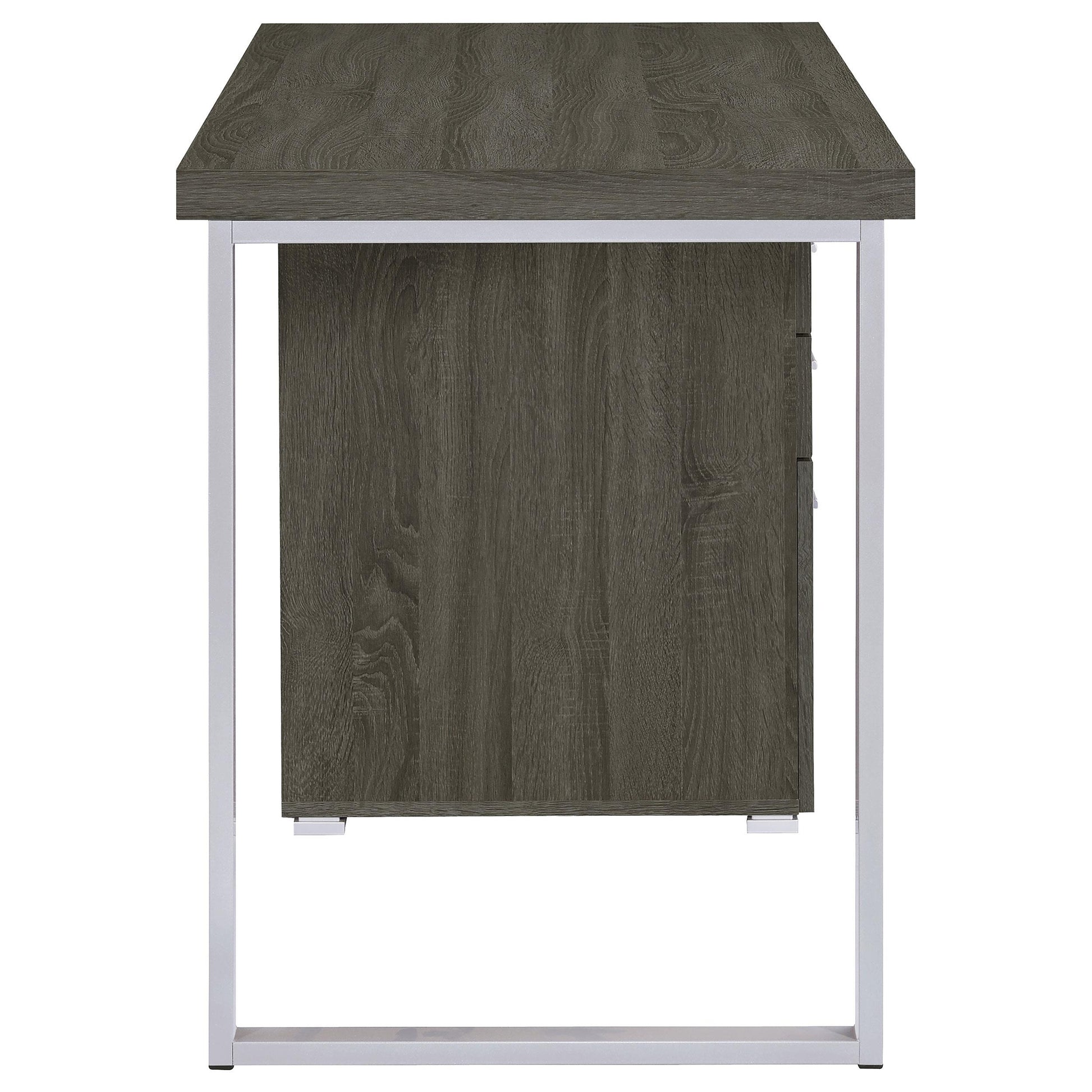 Coaster Furniture Brennan 800520 47-inch 3-Drawer Office Computer Desk - Weathered Grey IMAGE 9
