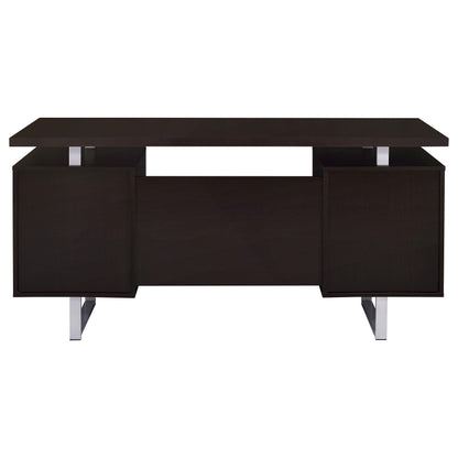 Coaster Furniture Lawtey 801521 60-inch 2-Drawer Office Computer Desk - Cappuccino IMAGE 7