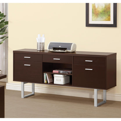 Coaster Furniture Lawtey 801522 5-Drawer Home Office Storage Credenza - Cappuccino IMAGE 8