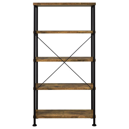 Coaster Furniture Analiese 801542 63-inch 4-shelf Bookshelf - Rustic Nutmeg IMAGE 5
