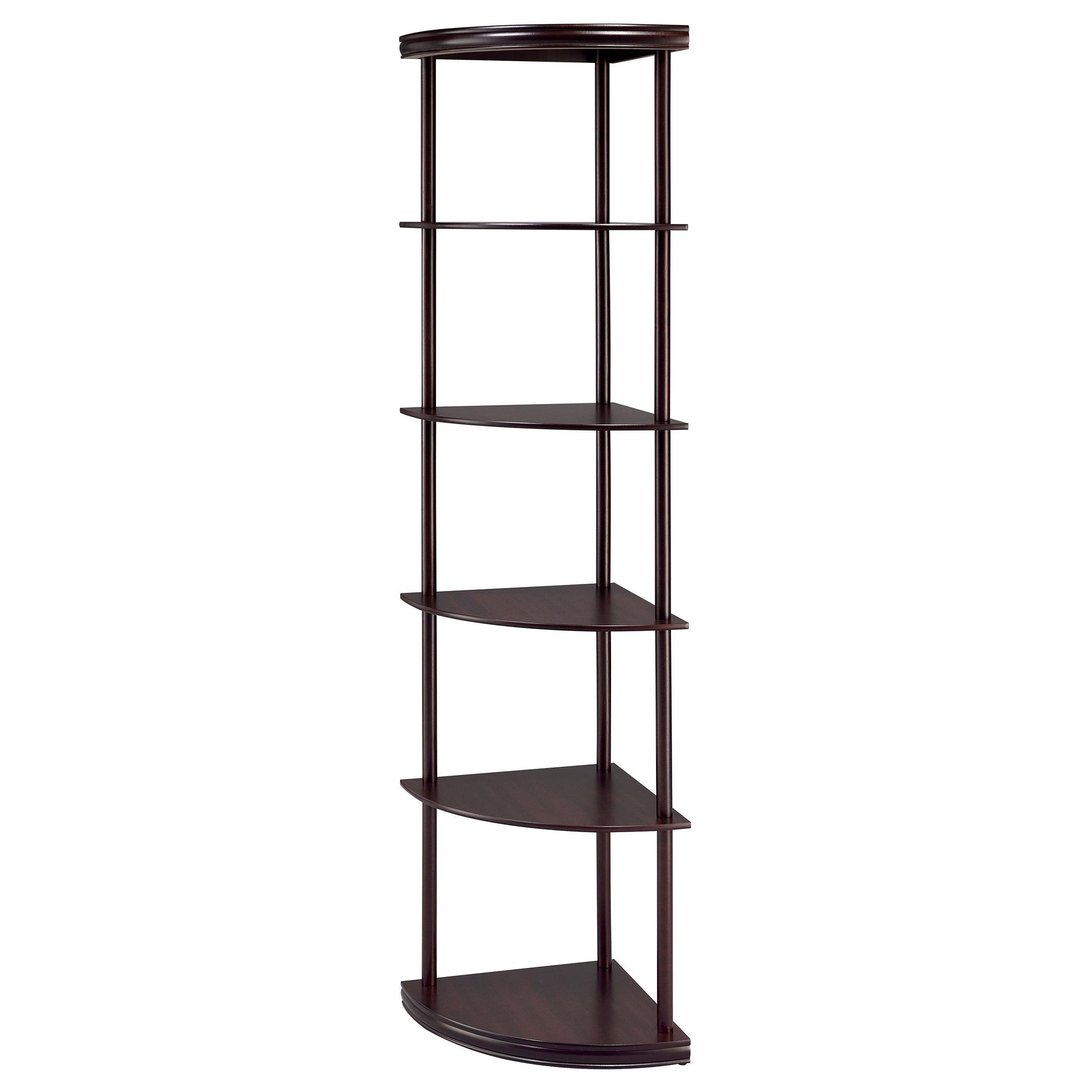 Coaster Furniture Bonwick 800279 72-inch 5-shelf Corner Bookshelf - Cappuccino IMAGE 3