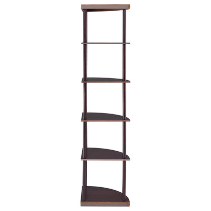 Coaster Furniture Bonwick 800279 72-inch 5-shelf Corner Bookshelf - Cappuccino IMAGE 7