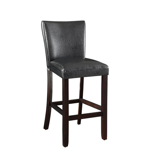 Coaster Furniture Alberton 100056 Leatherette Upholstered Bar Chair - Black (Set of 2) IMAGE 1