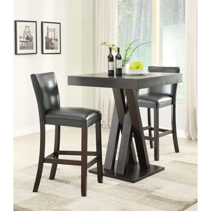 Coaster Furniture Alberton 100056 Leatherette Upholstered Bar Chair - Black (Set of 2) IMAGE 3