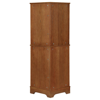 Coaster Furniture Coreosis 950185 4-door Wood Corner Curio Cabinet - Golden Brown IMAGE 4