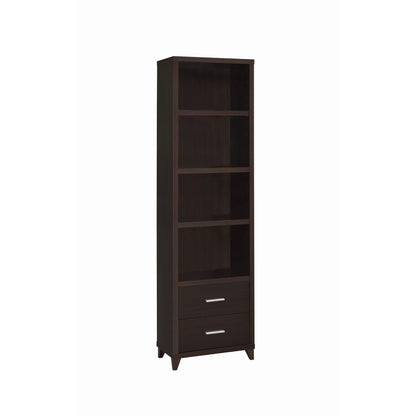 Coaster Furniture Lewes 700882 4-shelf Engineered Wood Media Tower - Cappuccino IMAGE 1