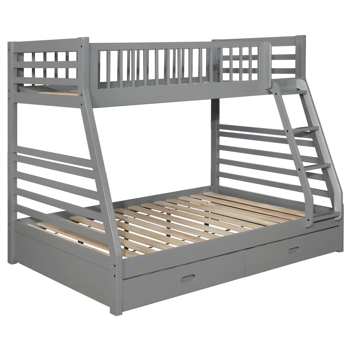 Coaster Furniture Ashton 460182 2-Drawer Wood Twin Over Full Bunk Bed - Grey IMAGE 1