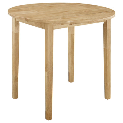  Coaster Furniture Bucknell 130006 3-piece Round Drop Leaf Dining Table Set - Natural IMAGE 1