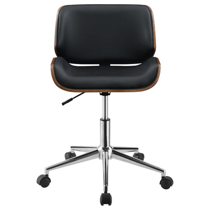 Coaster Furniture Addington 800612 Upholstered Adjustable Office Desk Chair - Black IMAGE 2