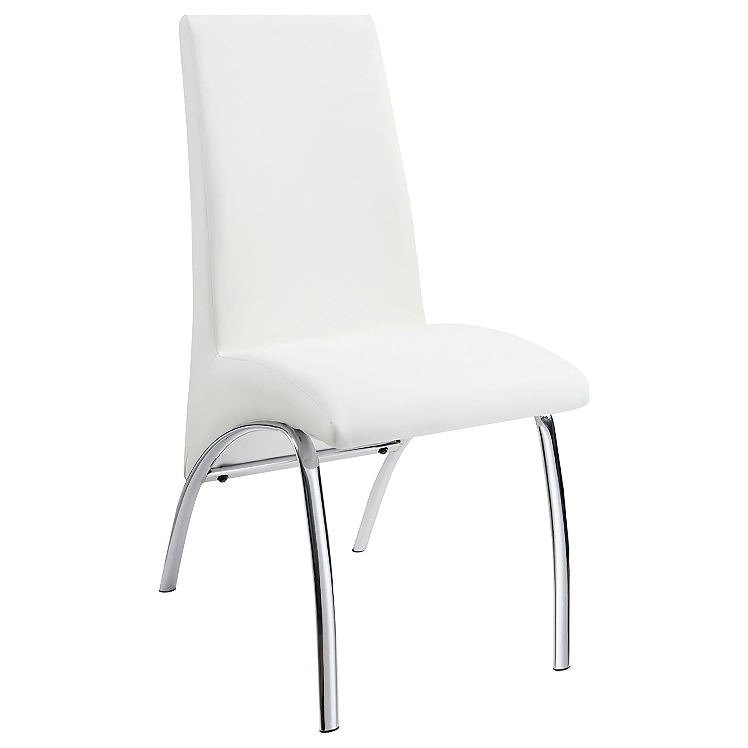  Coaster Furniture Bishop 121572 Upholstered Dining Side Chair - White (Set of 2) IMAGE 1