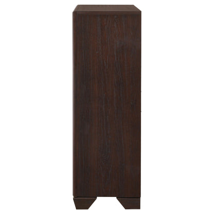  Coaster Furniture Kauffman 204395 5-Drawer Bedroom Chest - Dark Cocoa IMAGE 4