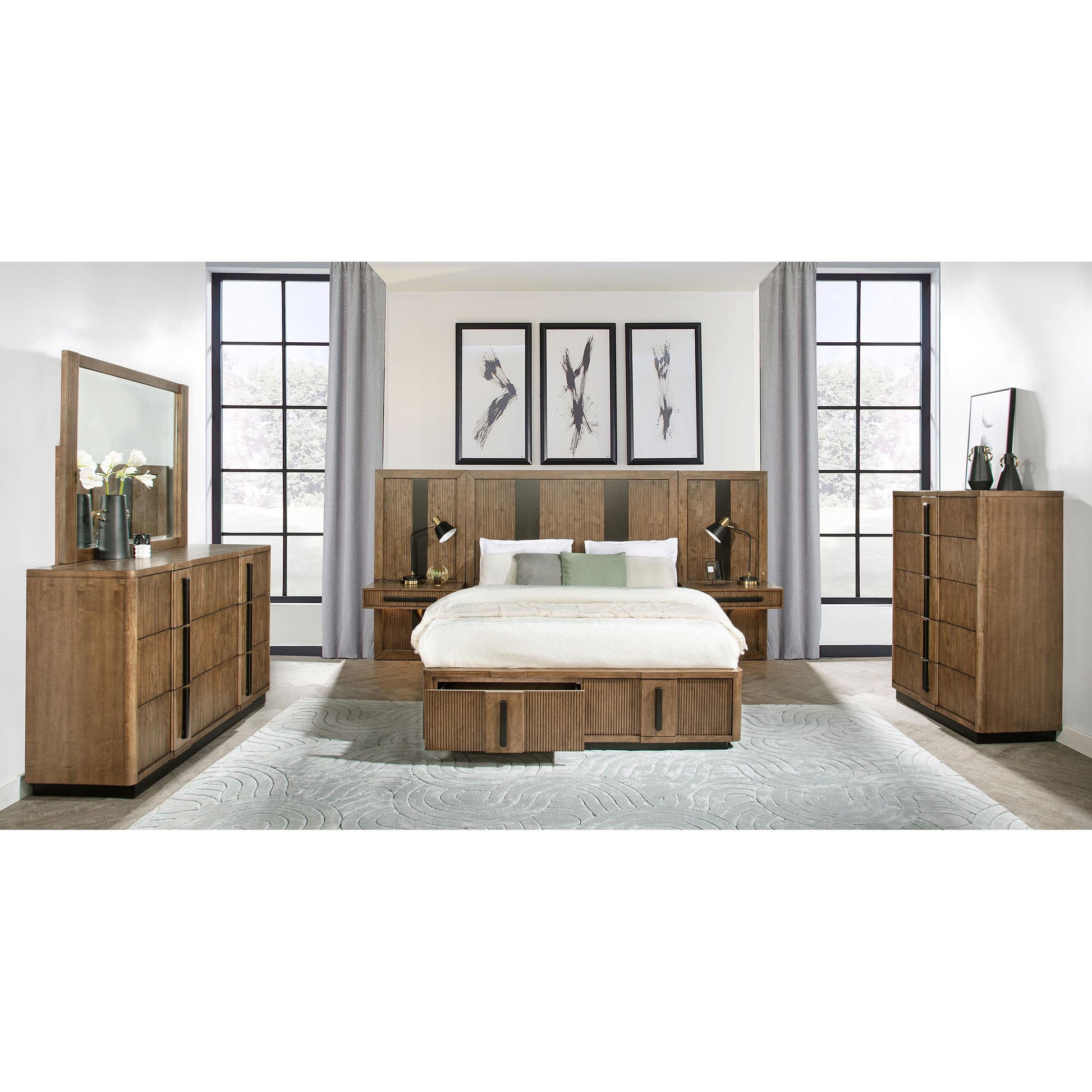  Coaster Furniture Terrace 224900KE-S6P 8 pc King Wall Panel Bedroom Set IMAGE 1