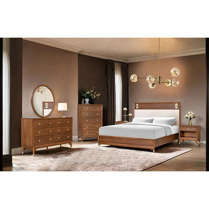  Furniture of America Hepburne FM74000WN-Q-4PC 6 pc Queen Panel Bedroom Set IMAGE 1