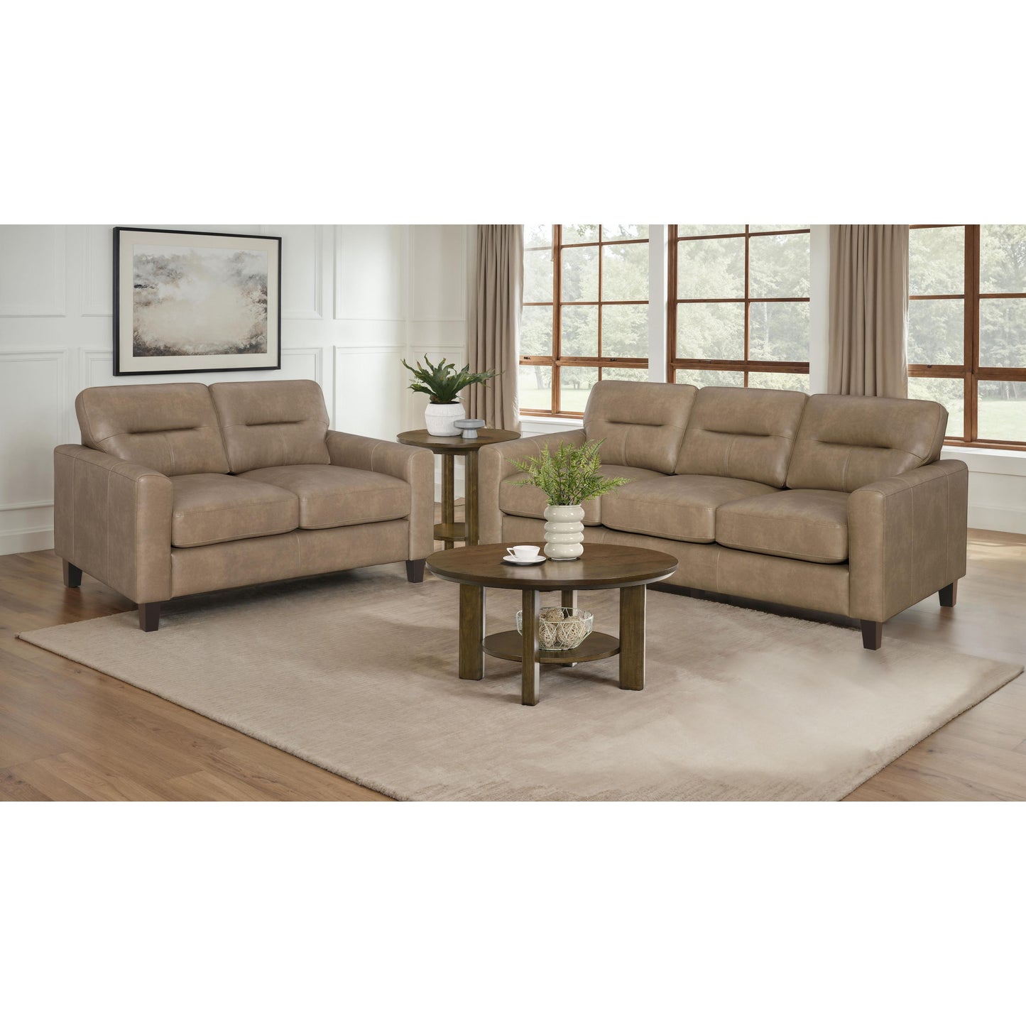  Coaster Furniture Scotland 504667-S2 2 pc Living Room Set IMAGE 1