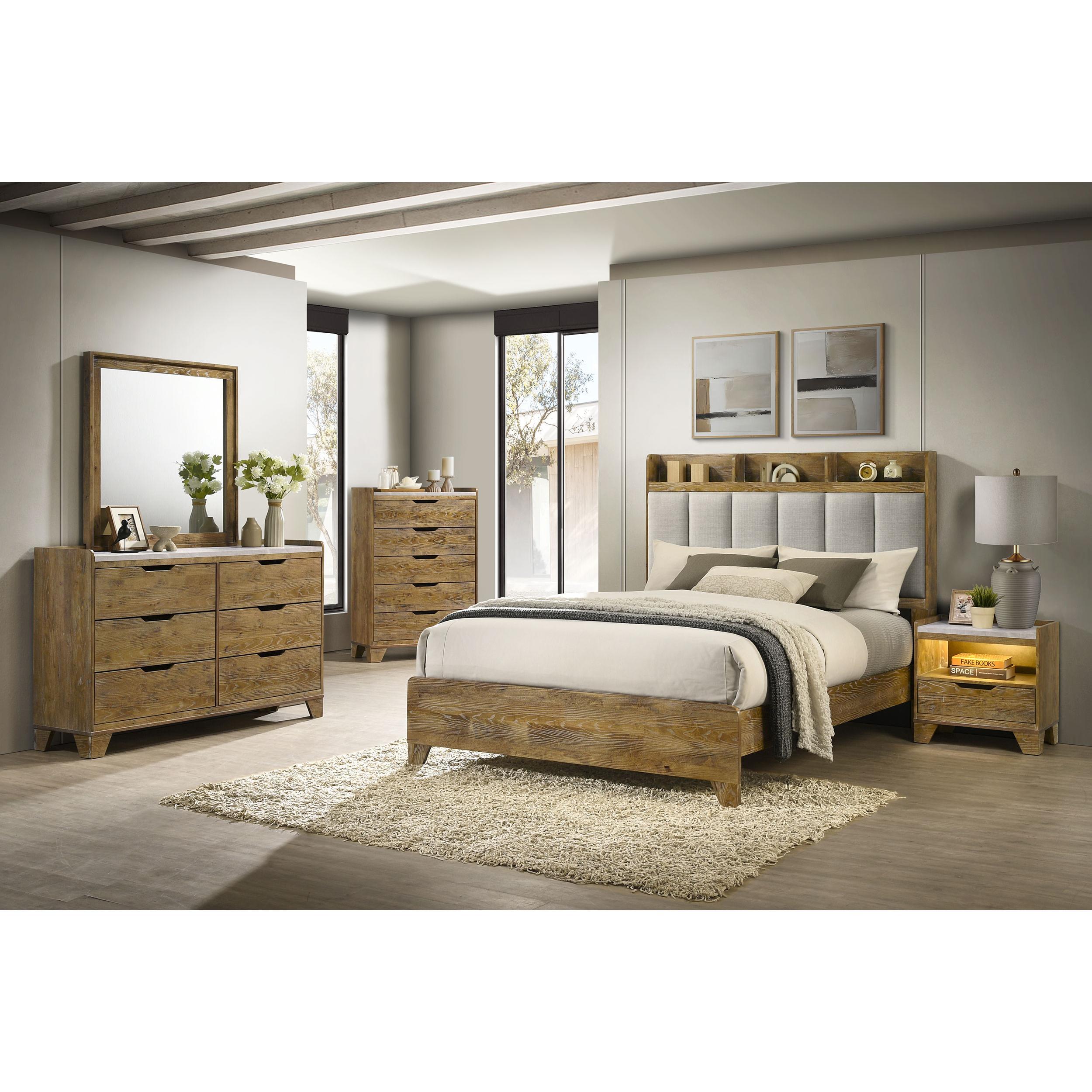  Coaster Furniture Henderson 222971KE-S4 6 pc King Bookcase Bedroom Set IMAGE 1