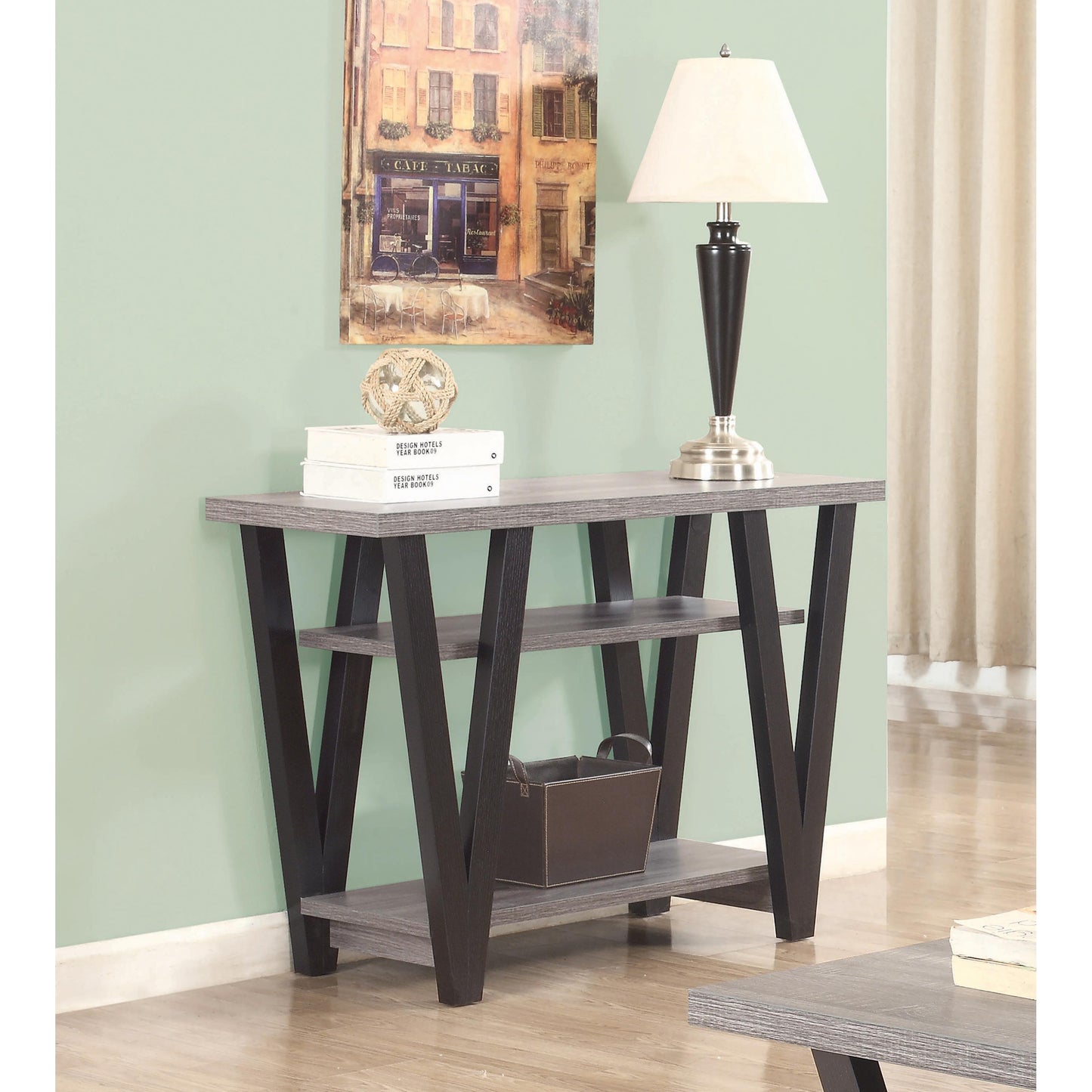 Coaster Furniture Stevens 705399 2-shelf Engineered Wood Entryway Console Table - Grey IMAGE 2