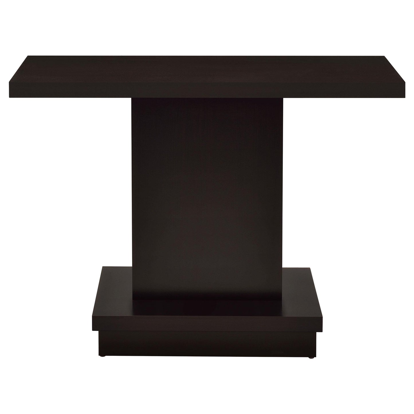 Coaster Furniture Reston 705169 Engineered Wood Pedestal Console Table - Cappuccino IMAGE 2