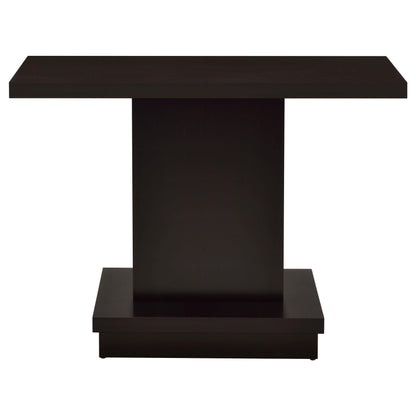 Coaster Furniture Reston 705169 Engineered Wood Pedestal Console Table - Cappuccino IMAGE 2