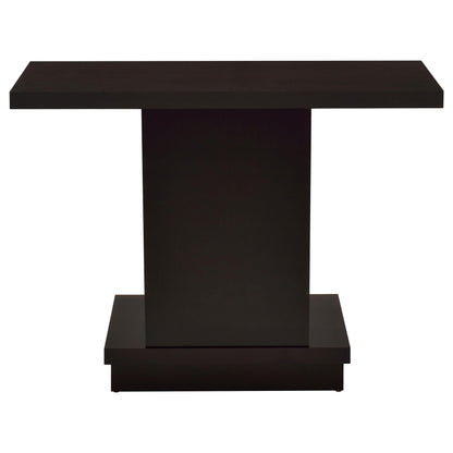 Coaster Furniture Reston 705169 Engineered Wood Pedestal Console Table - Cappuccino IMAGE 4