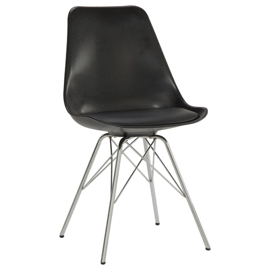Coaster Furniture Juniper 102682 Polypropylene Dining Side Chair - Black (Set of 2) IMAGE 1
