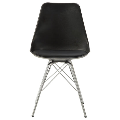 Coaster Furniture Juniper 102682 Polypropylene Dining Side Chair - Black (Set of 2) IMAGE 2