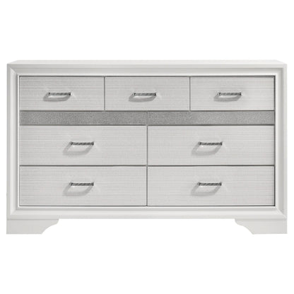 Coaster Furniture Miranda 205113 7-Drawer Dresser - White IMAGE 2