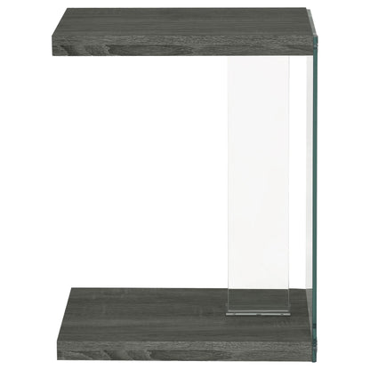 Coaster Furniture Colby 902916 Engineered Wood C-Shaped Side Table - Weathered Grey IMAGE 6