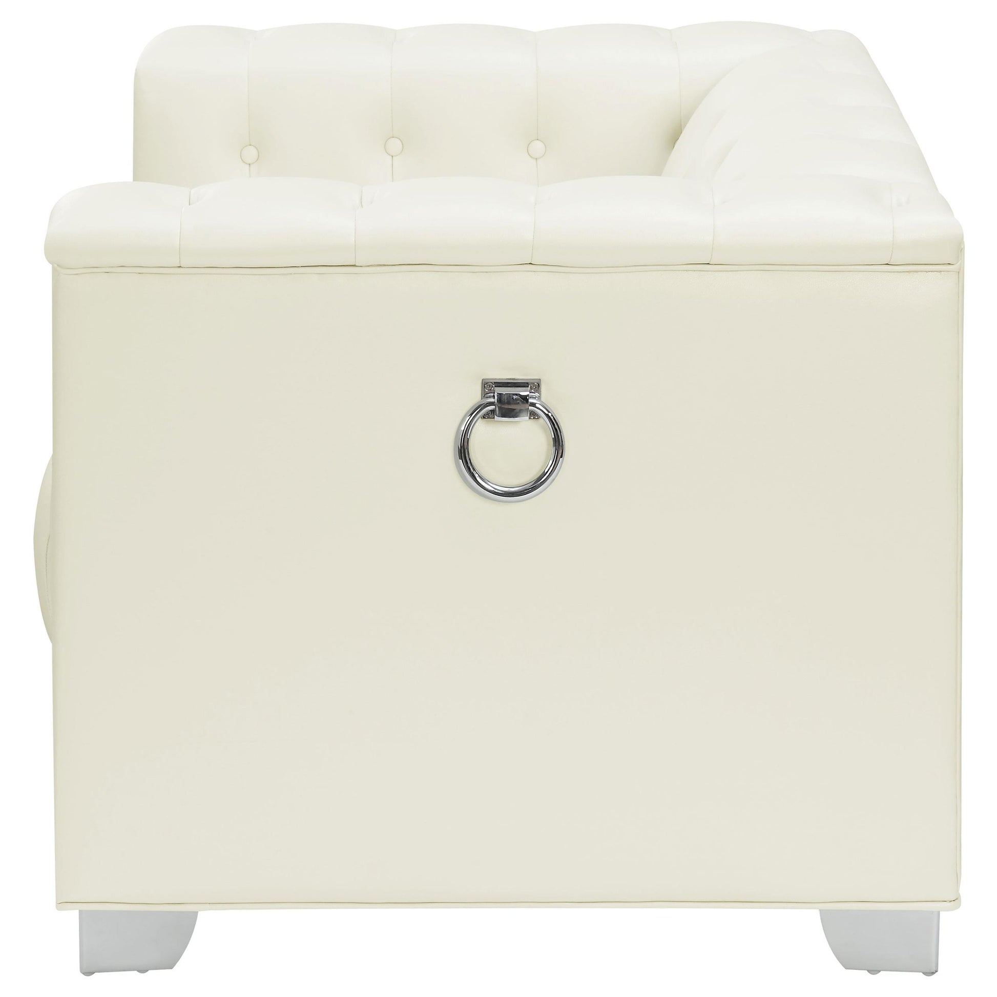 Coaster Furniture Chaviano 505393 Upholstered Track Arm Accent Chair - Pearl White IMAGE 4
