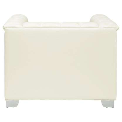 Coaster Furniture Chaviano 505393 Upholstered Track Arm Accent Chair - Pearl White IMAGE 5