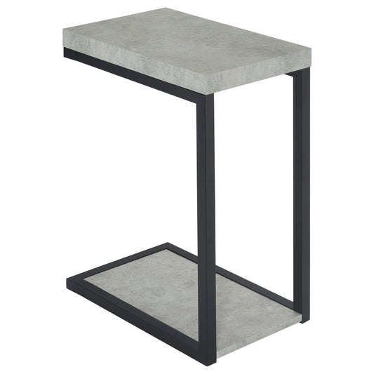  Coaster Furniture Beck 902933 Engineered Wood C-Shape Sofa Side Table - Cement IMAGE 1
