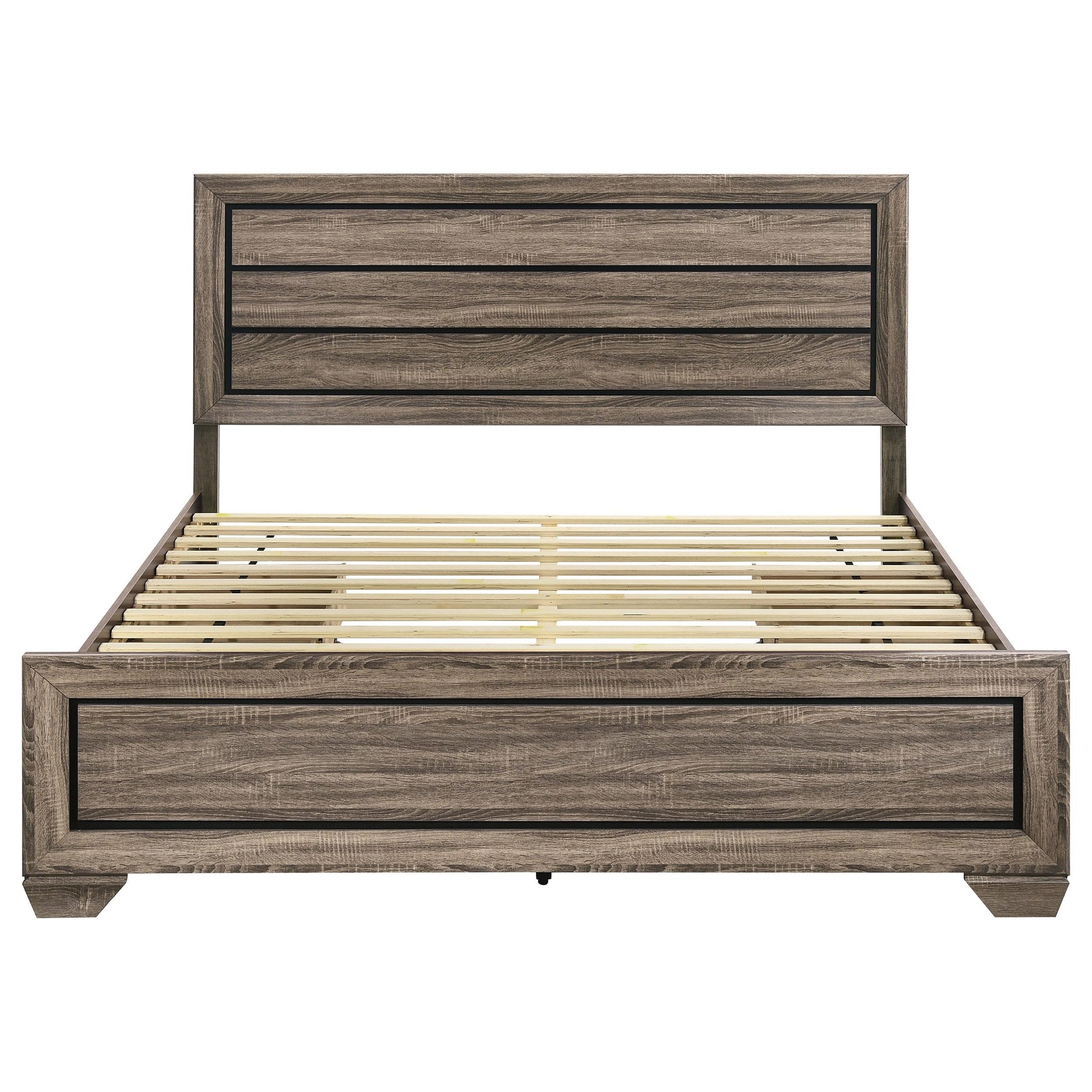 Coaster Furniture Kauffman 204190KE Wood Eastern King Storage Panel Bed - Washed Taupe IMAGE 5
