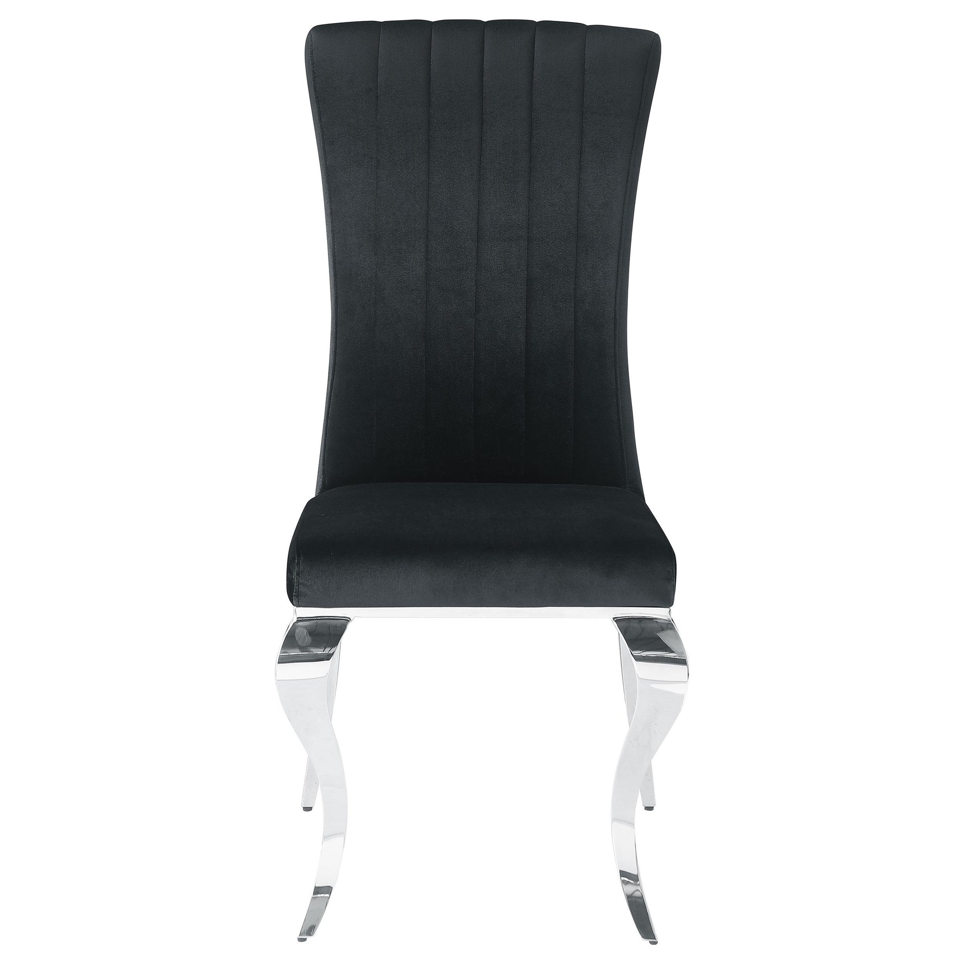 Coaster Furniture Betty 105072 Velvet Upholstered Dining Side Chair - Black (Set of 4) IMAGE 2