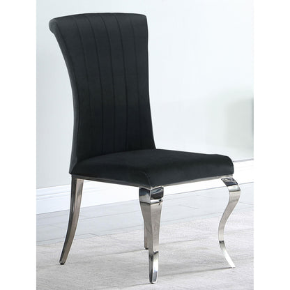 Coaster Furniture Betty 105072 Velvet Upholstered Dining Side Chair - Black (Set of 4) IMAGE 8