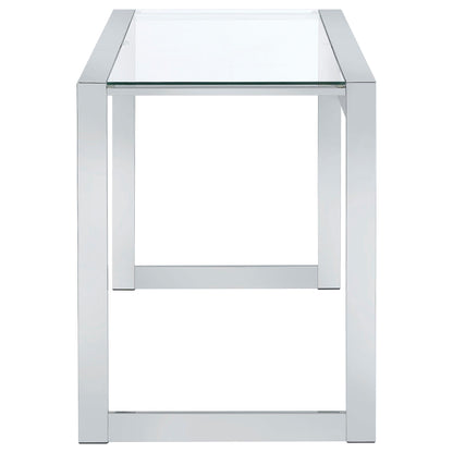 Coaster Furniture Hartford 800746 47-inch Glass Top Writing Desk - Chrome IMAGE 4