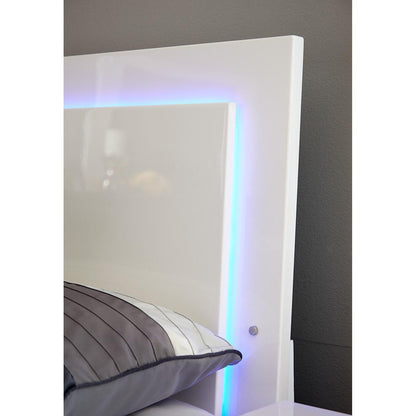  Coaster Furniture Felicity 203500KW Wood California King LED Panel Bed - White High Gloss IMAGE 2