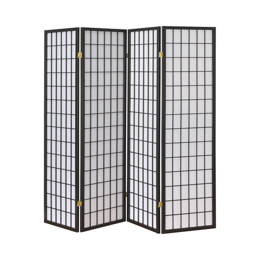 Coaster Furniture Roberto 902631 4-Panel Room Divider Folding Shoji Screen - Dark Grey IMAGE 1